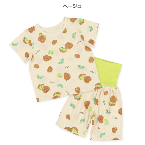 kiwi and kiwi Short Sleeve T-shirt and High Waist Pants Set