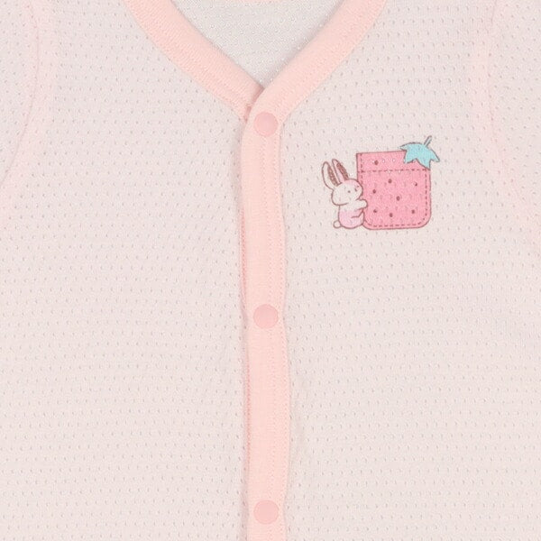 Short sleeve romper with front opening