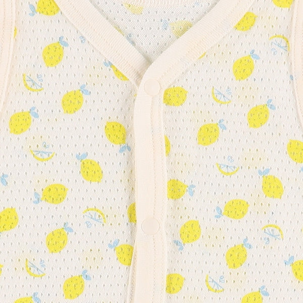 2Pieces Sleeveless Romper (Front Open)