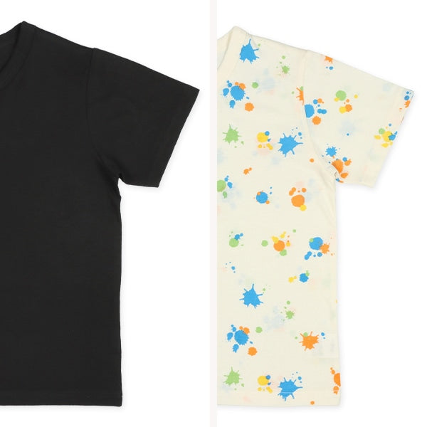 Plain Short Sleeve T-shirt and Pants Set