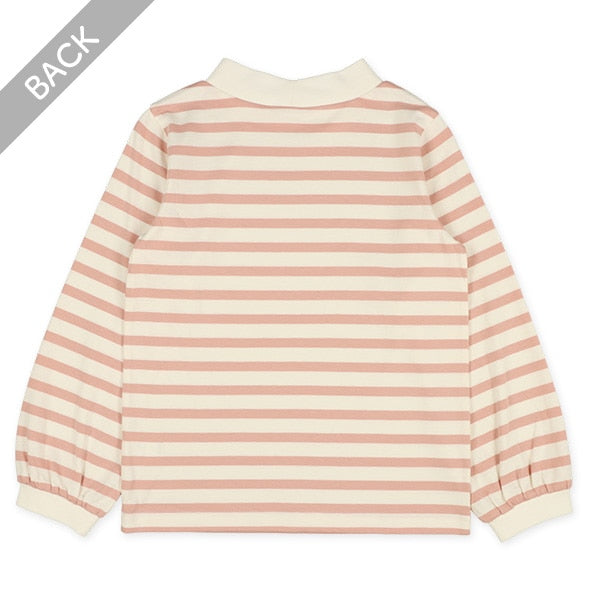 Striped Mock Neck T-shirt (Winter, Spring, Autumn)