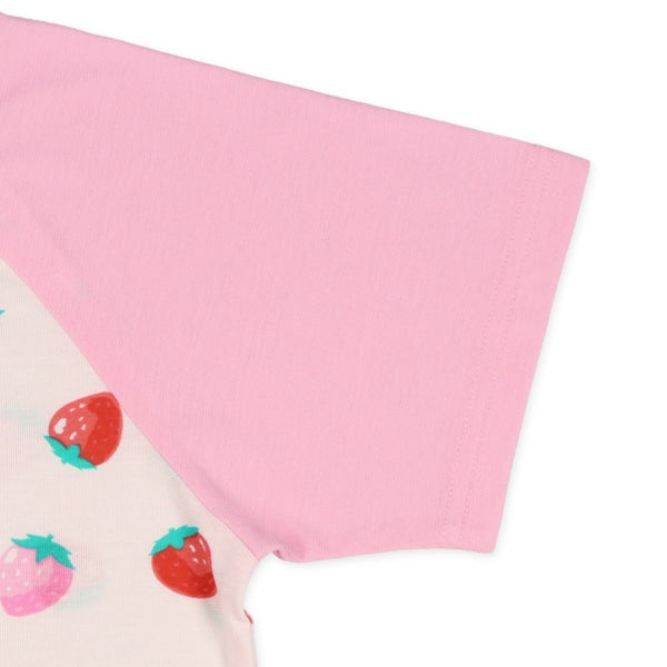 Strowberry Short Sleeve T-shirt and High Waist Pants Set