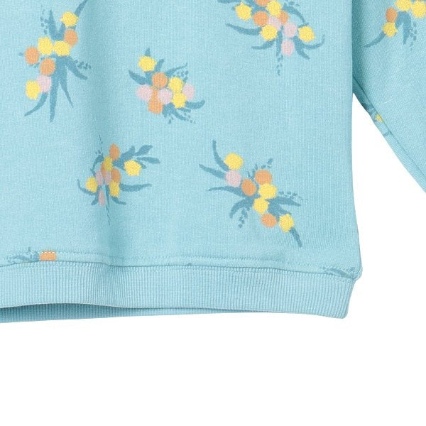 Floral Mock Neck Sweatshirt (Winter, Spring, Autumn)