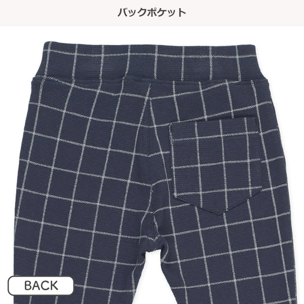 Checked Stretch Long Pants (Winter, Spring, Autumn)