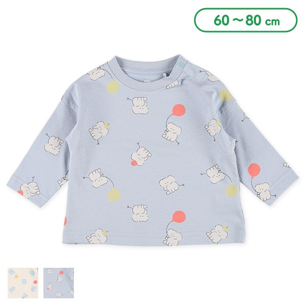 Balloon Holding Elephant Long Sleeve Shirt (Winter, Spring, Autumn)