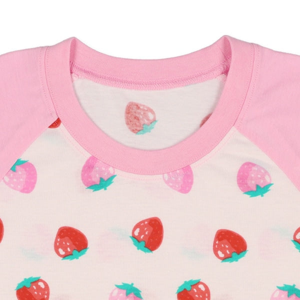 Strowberry Short Sleeve T-shirt and High Waist Pants Set