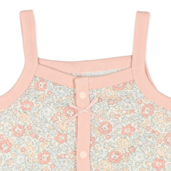 2Pieces Sleeveless Romper (Front Open)