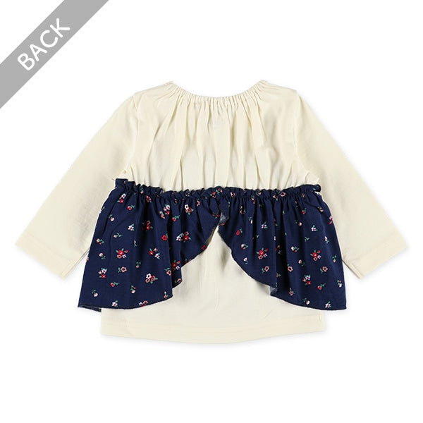 Floral Bustier Long Sleeve Sweatshirt (Winter, Spring, Autumn)