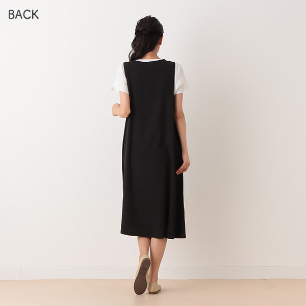Pleated Maternity One Piece