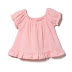 Frills Short Sleeve Blouse and Shorts Set