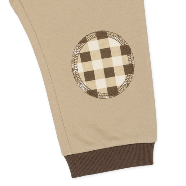 Checked Knee Patch Pants (Winter, Spring, Autumn)