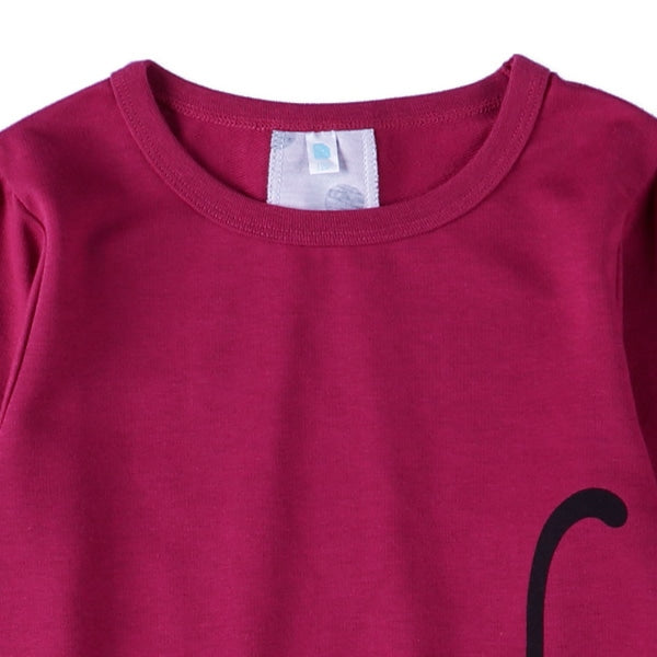 Long-Tail Cat Print T-Shirt (Winter, Spring, Autumn)