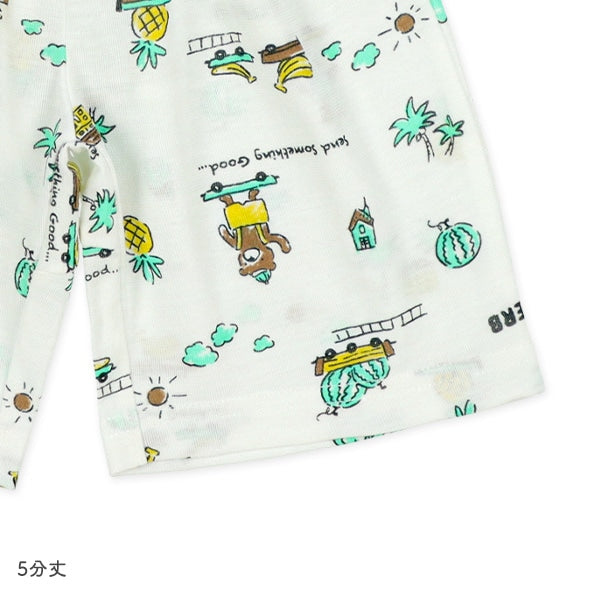 Bear Short Sleeve T-shirt and High Waist Pants Set