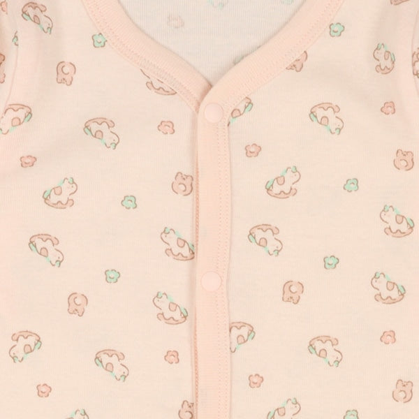 Long sleeve romper with front opening