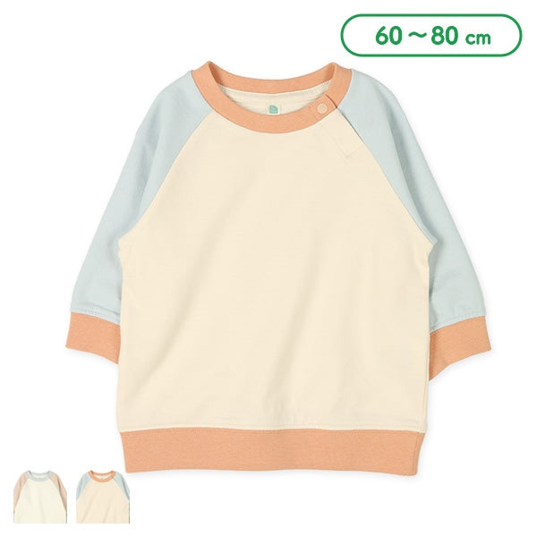 Color Block Raglan Sleeve Sweatshirt (Spring)