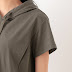 Short Sleeve Hooded Maternity One Piece
