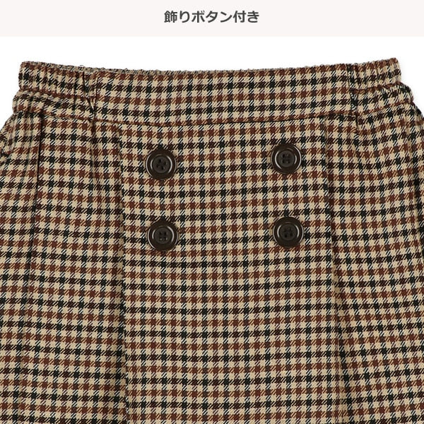Checked Pleated Skirt (Winter, Spring, Autumn)