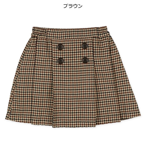 Checked Pleated Skirt (Winter, Spring, Autumn)