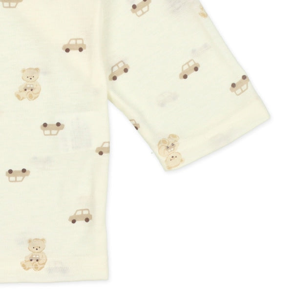 Bear Roll Up T-shirt and High Waist Pants Set