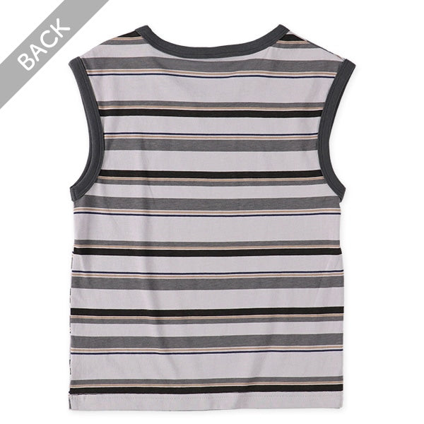 Stripe Sleeveless T-shirt
