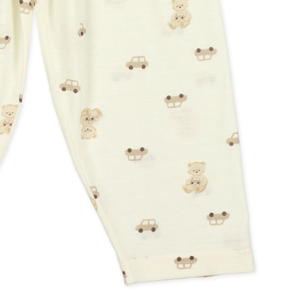 Bear Roll Up T-shirt and High Waist Pants Set