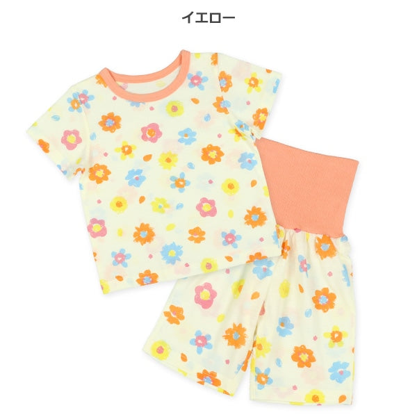Floral Short Sleeve T-shirt and High Waist Pants Set
