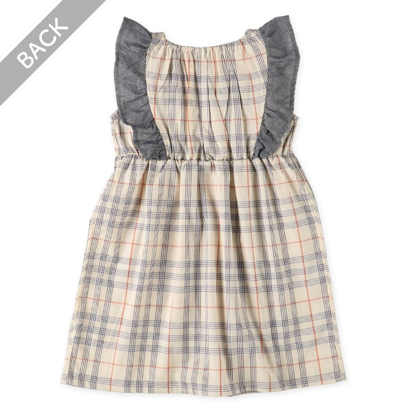 Checkered Frill Sleeveless One Piece