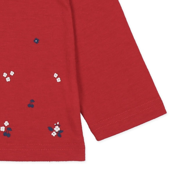 Floral T-Shirt with mini bon (Winter, Spring, Autumn)