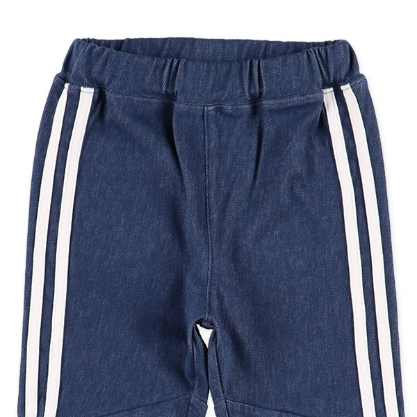 Side Stripe Denim Knit Pants (Winter, Spring, Autumn)