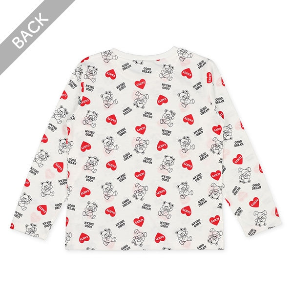 Heart and Bear Prints T-Shirt (Winter, Spring, Autumn)