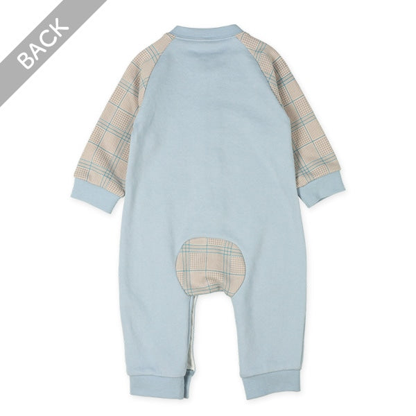 Plaid Sleeve Baby Romper (Spring)