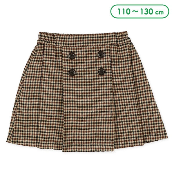 Checked Pleated Skirt (Winter, Spring, Autumn)