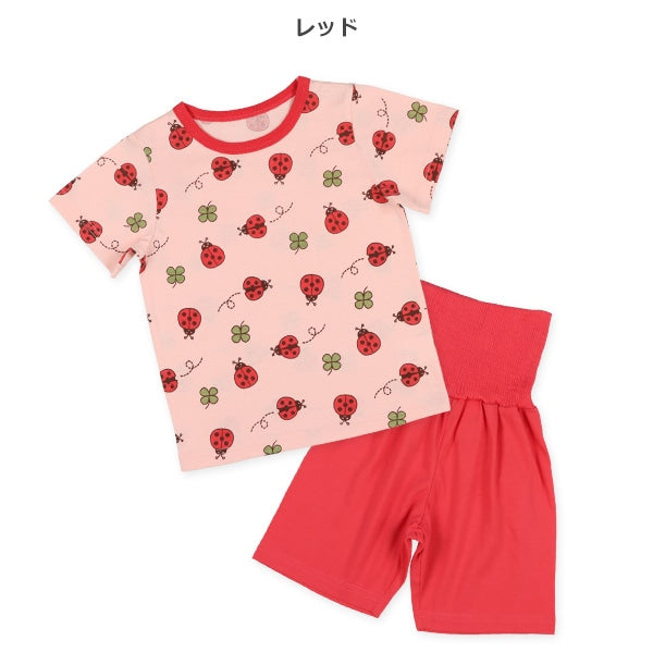 Ladybug Short Sleeve T-shirt and High Waist Pants Set