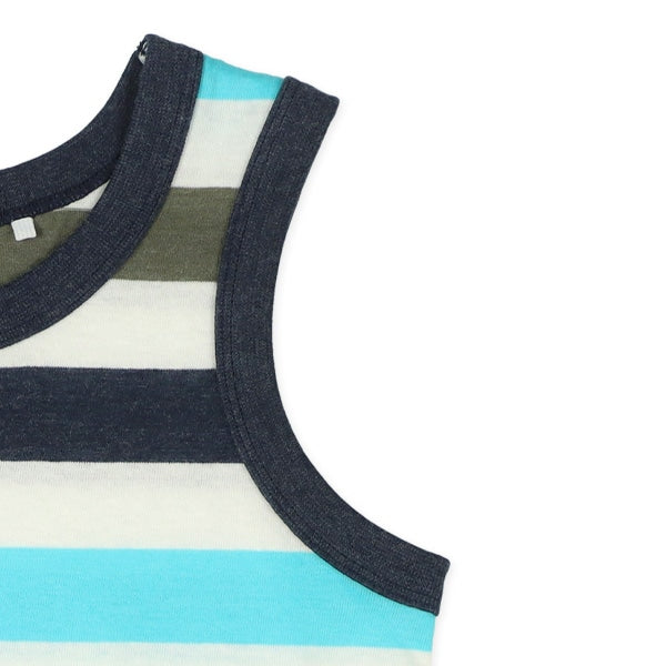 Stripe Sleeveless T-shirt