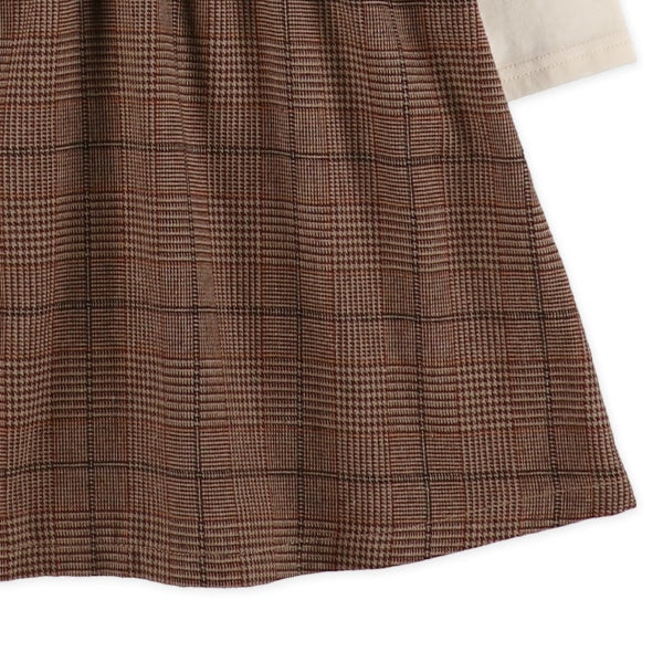 Checked Layered Style Dress (Winter, Spring, Autumn)