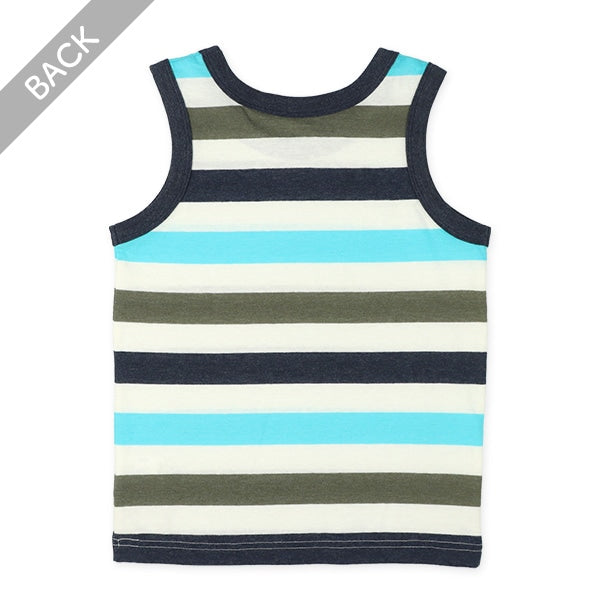Stripe Sleeveless T-shirt