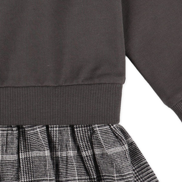 Sweatshirt and check skirt Set (Winter, Spring, Autumn)