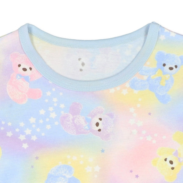 Colorful Bear Short Sleeve T-shirt and Pants Set