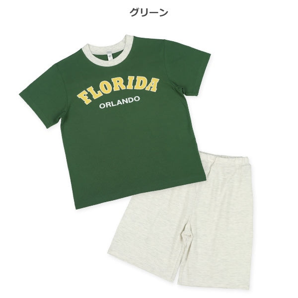 College Logo Pattern T-shirt and Pants Set