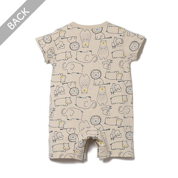 Animal Short Sleeve Romper