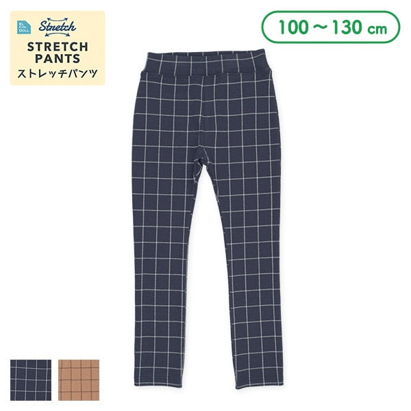 Checked Stretch Long Pants (Winter, Spring, Autumn)