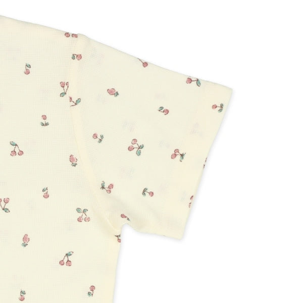 Cherry Short Sleeve T-shirt and High Waist Pants Set