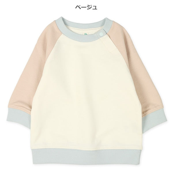 Color Block Raglan Sleeve Sweatshirt (Spring)