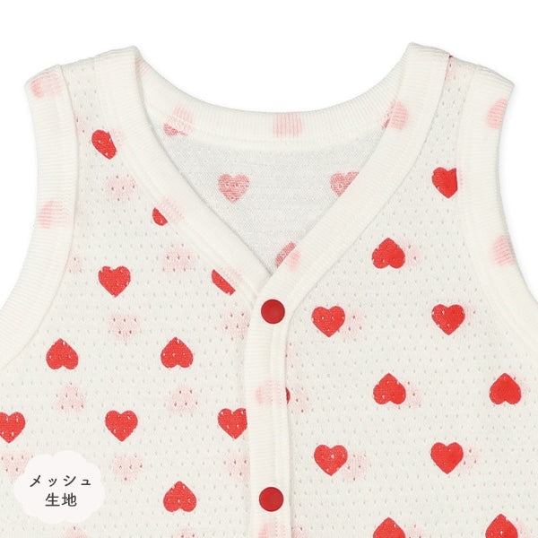 2Pieces Sleeveless Romper (Front Open)