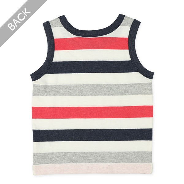 Stripe Sleeveless T-shirt