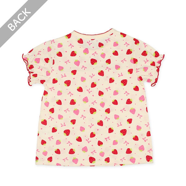 Strowberry Short Sleeve T-shirt and Pants Set