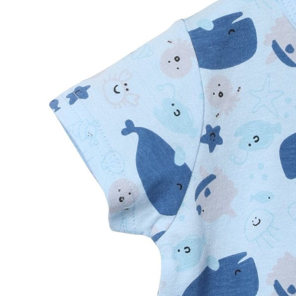 Whale Short Sleeve Romper