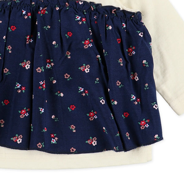 Floral Bustier Long Sleeve Sweatshirt (Winter, Spring, Autumn)
