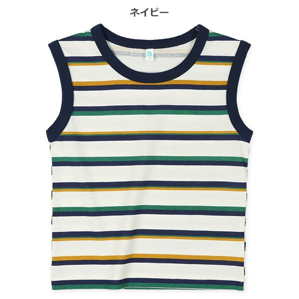 Stripe Sleeveless T-shirt
