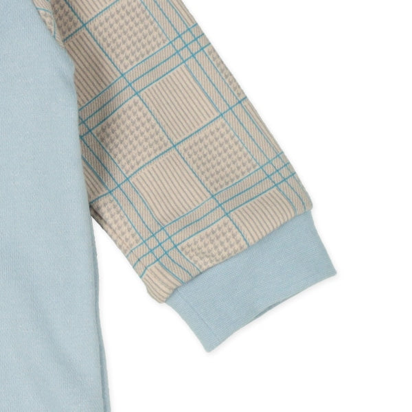 Plaid Sleeve Baby Romper (Spring)